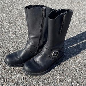Harley-Davidson black leather riding boots